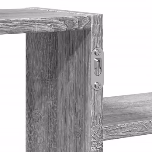 vidaXL Wall Mounted Shelf in Grey Sonoma, W: 104 cm, D: 15 cm, H: 49 cm – 2