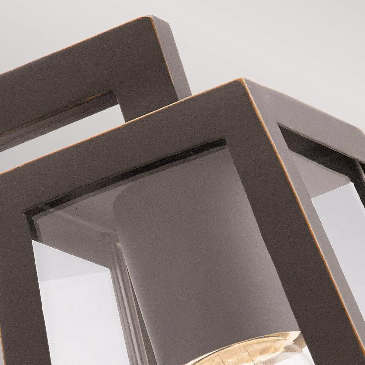 Kichler Delison Outdoor Wall Lantern in Rubbed Bronze and Brown, IP44 Rated – 2