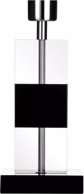 Orsina Modern Rectangular Black and Transparent Crystal Glass Table Lamp Base