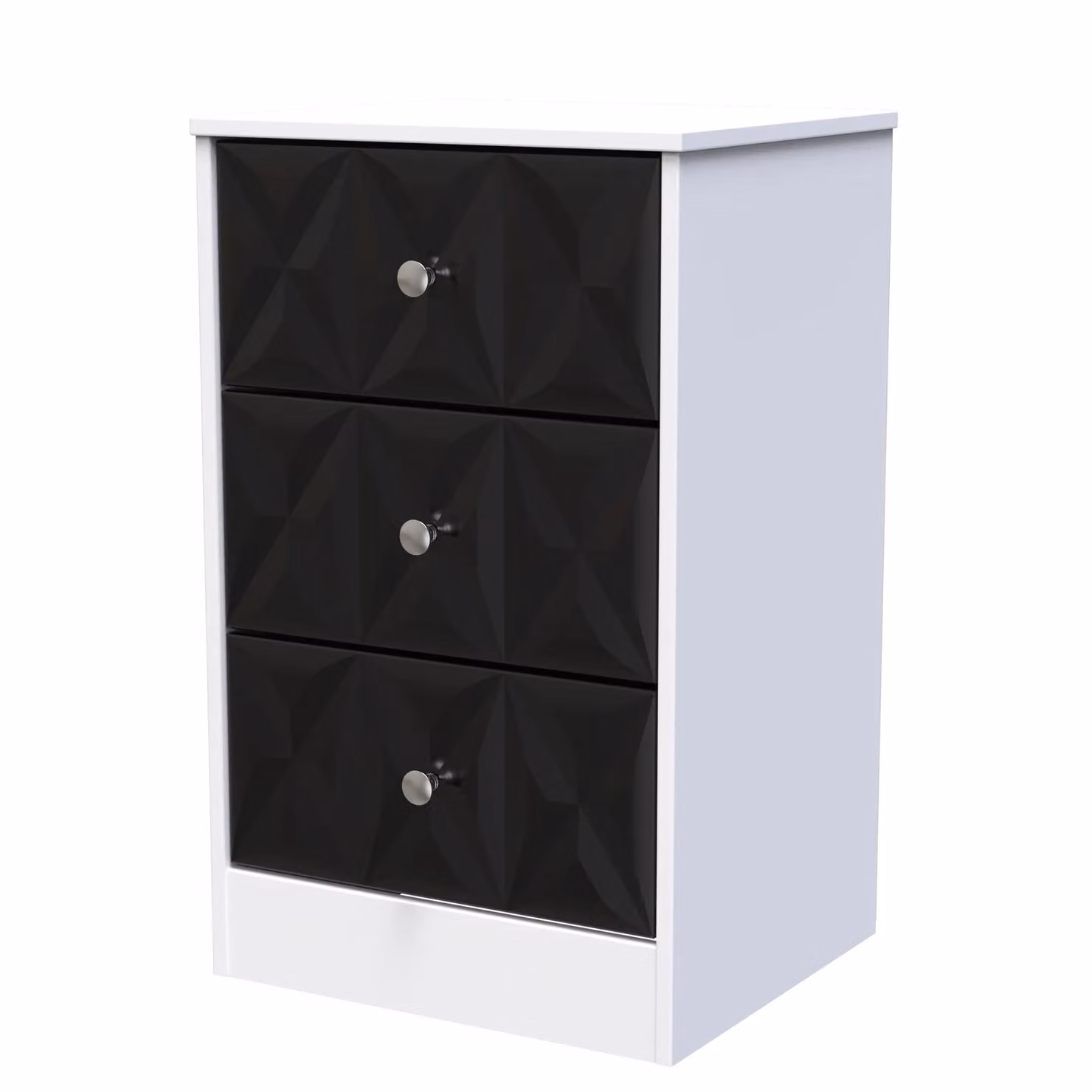 Ready Assembled 2 U Memphis 3 Drawer Bedside Cabinet in Black – 2