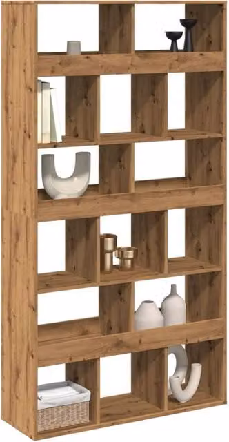 Berkfield Home Artisan Oak Room Divider in Brown, W/D/H: 100 x 33 x 187.5 cm – 1