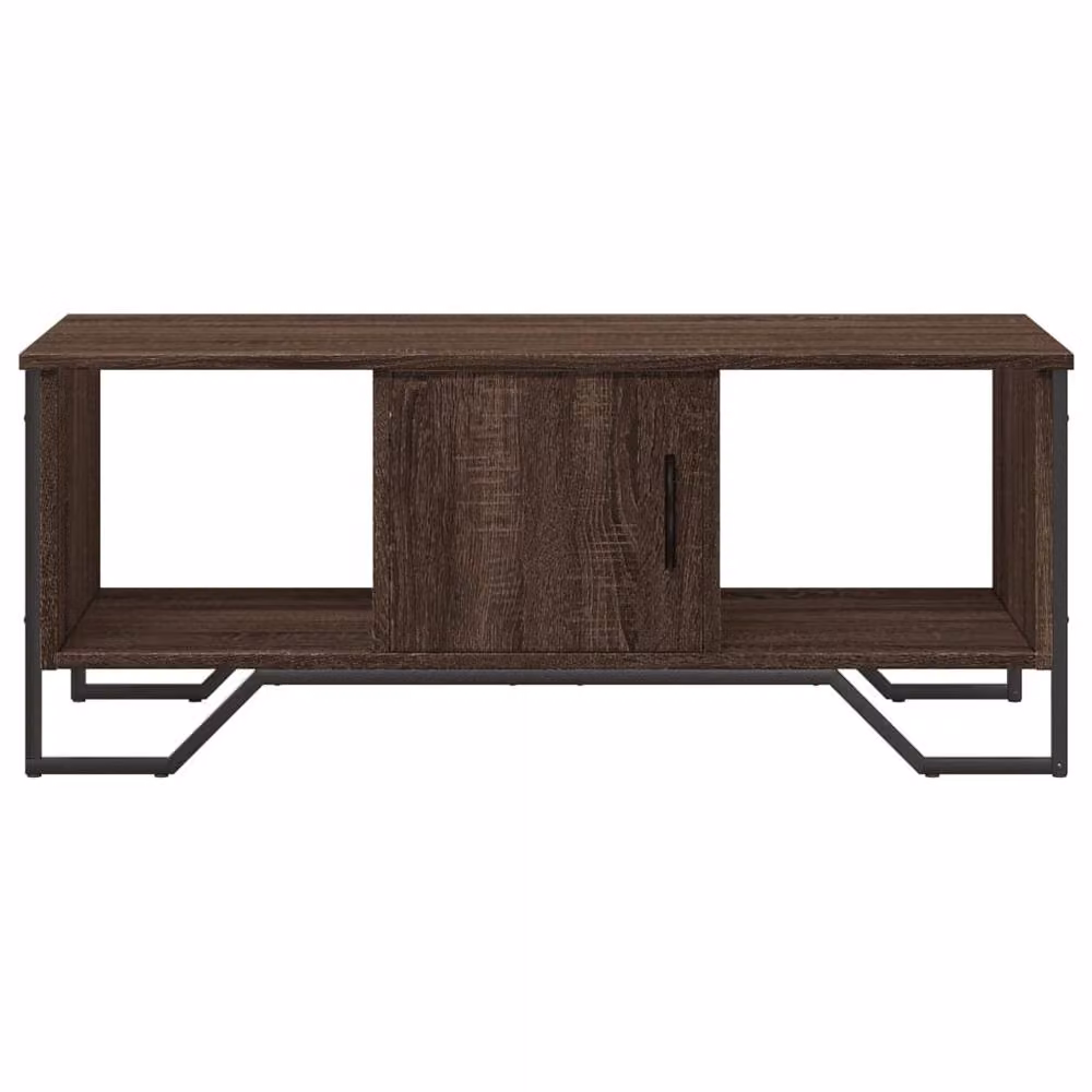 Berkfield Home Brown Oak Coffee Table, W/D/H: 100 x 51 x 40 cm – 4