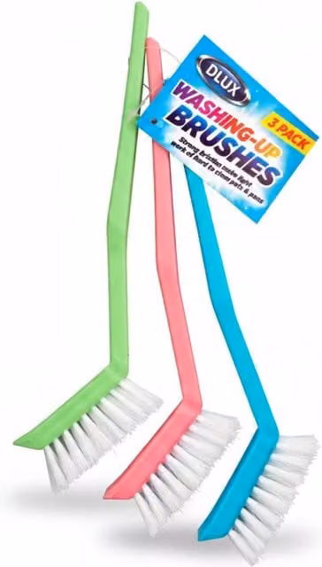 Bedsland DL 3-Pack Multicolour Plastic Dish Washing Brushes – 1