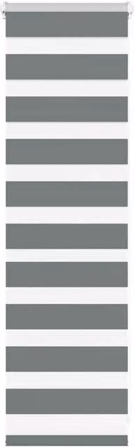 Berkfield Home Zebra Blind in Dark Grey Polyester, W: 45 cm, H: 100 cm