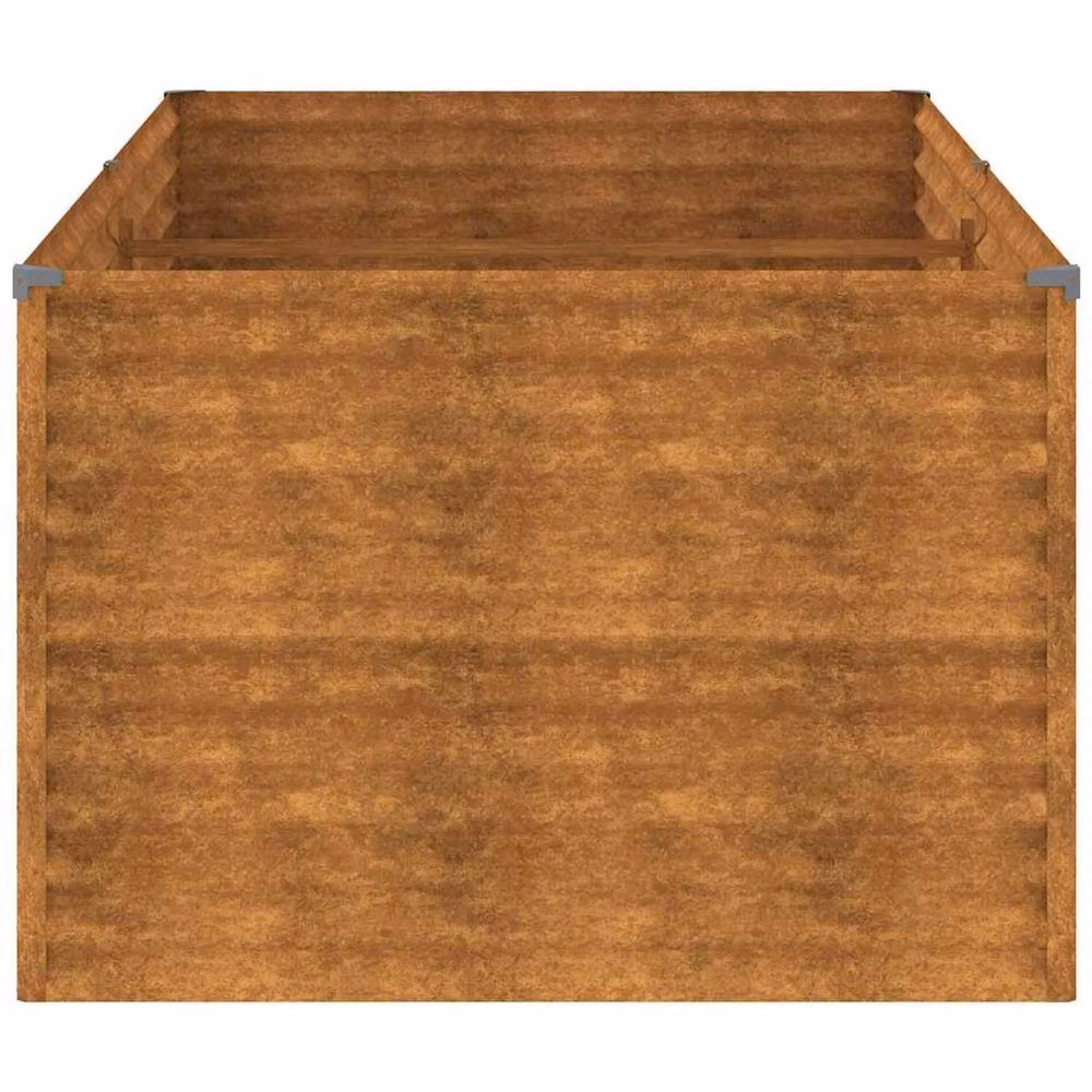 Berkfield Home Garden Corten Steel Raised Bed in Brown, W/D/H: 196 x 100 x 69 cm – 3