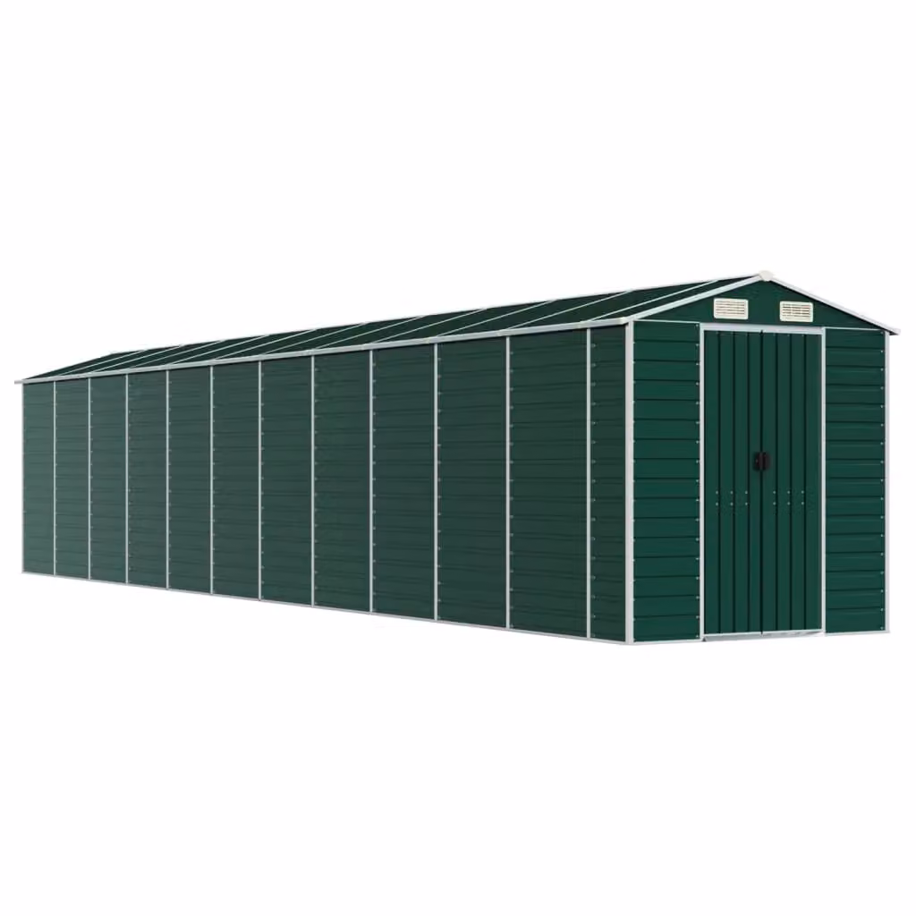 Berkfield Home Green Galvanised Steel Garden Pent Shed W/D/H: 191 x 980 x 198 cm – 2