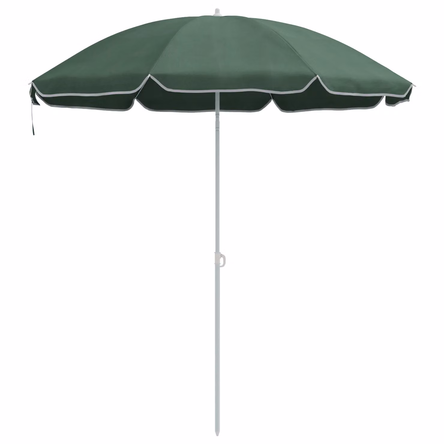 Berkfield Home Green Polyester Beach Parasol with Steel Central Pole, W: 161 cm, D: 193 cm – 2