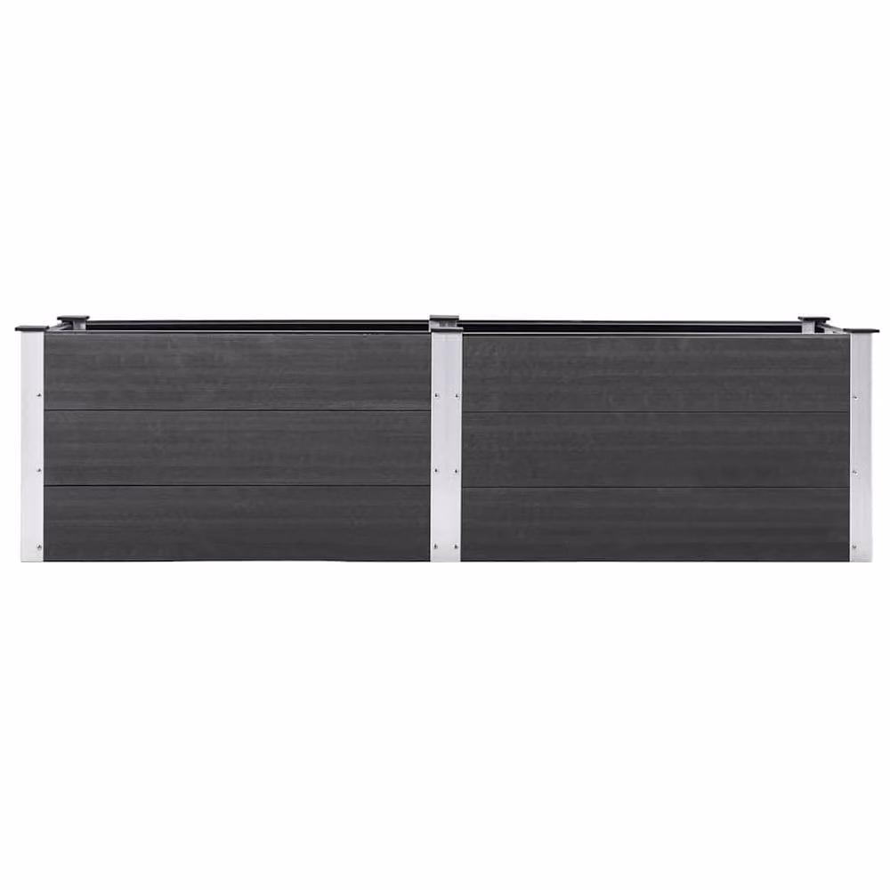 Berkfield Home Garden Grey WPC Raised Bed W: 200 cm, D: 50 cm, H: 54 cm – 3