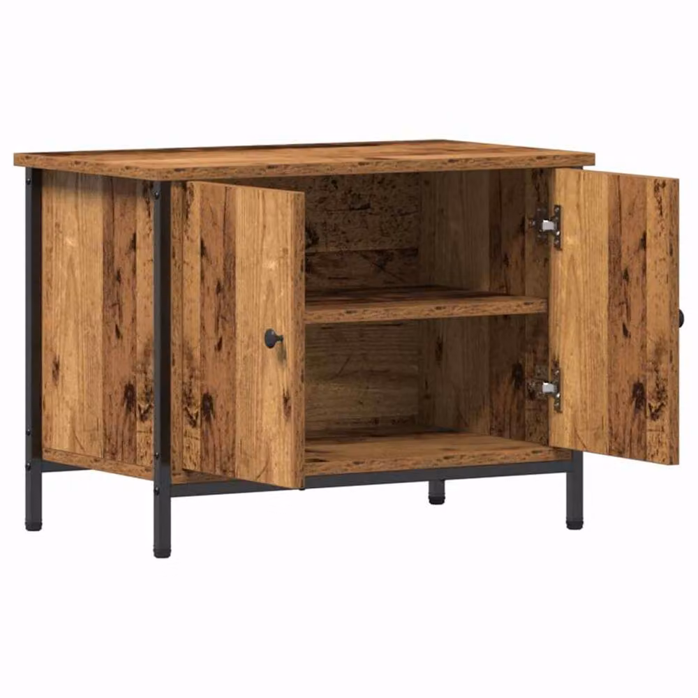 Berkfield Home Old Wood TV Stand in Brown, W/D/H: 60 x 35 x 45 cm – 4