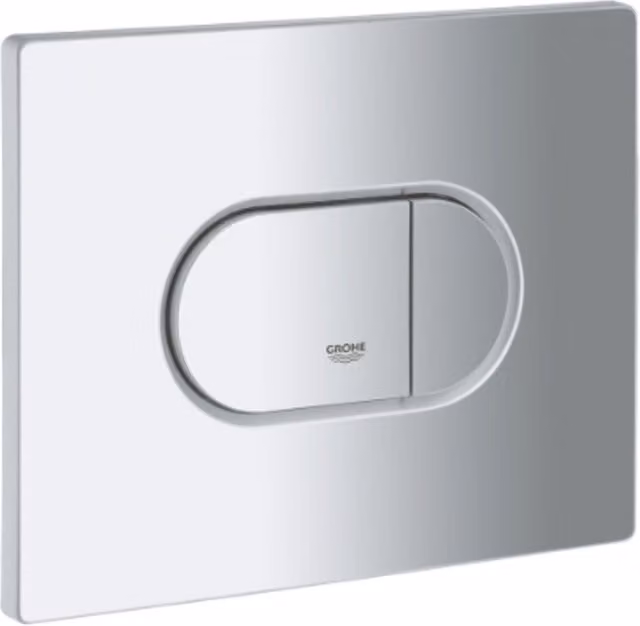 Grohe Arena Cosmopolitan Horizontal Flush Plate in Chrome and Grey, 38858P00