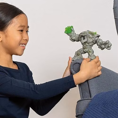 Schleich Eldrador Creatures Stone Monster Toy with Crystal Set, Grey Fantasy Action Figure 70141 – 3