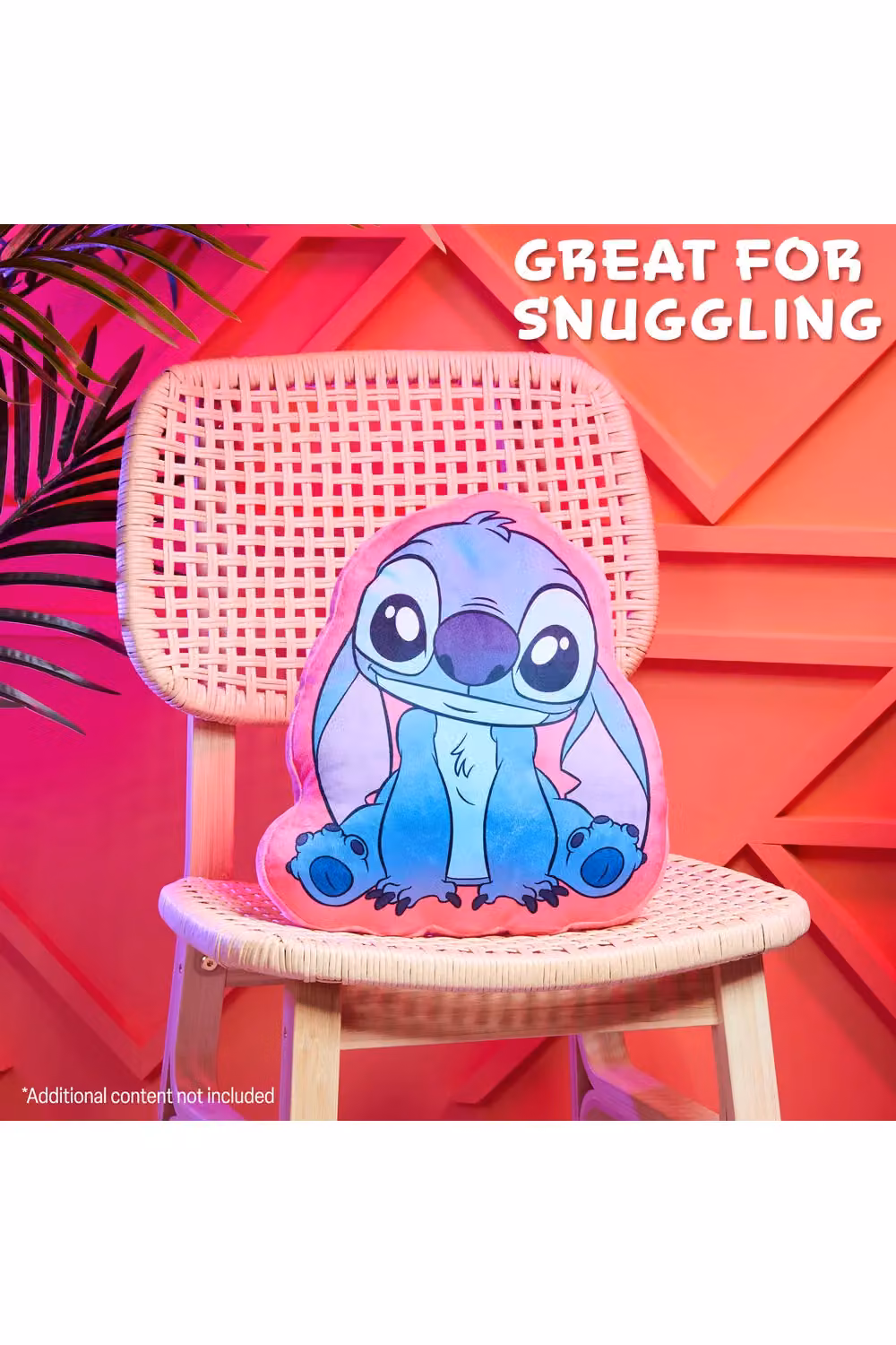 Disney Stitch 3D Plush Cushion in Blue and Pink, W: 33 cm, L: 35 cm – 5