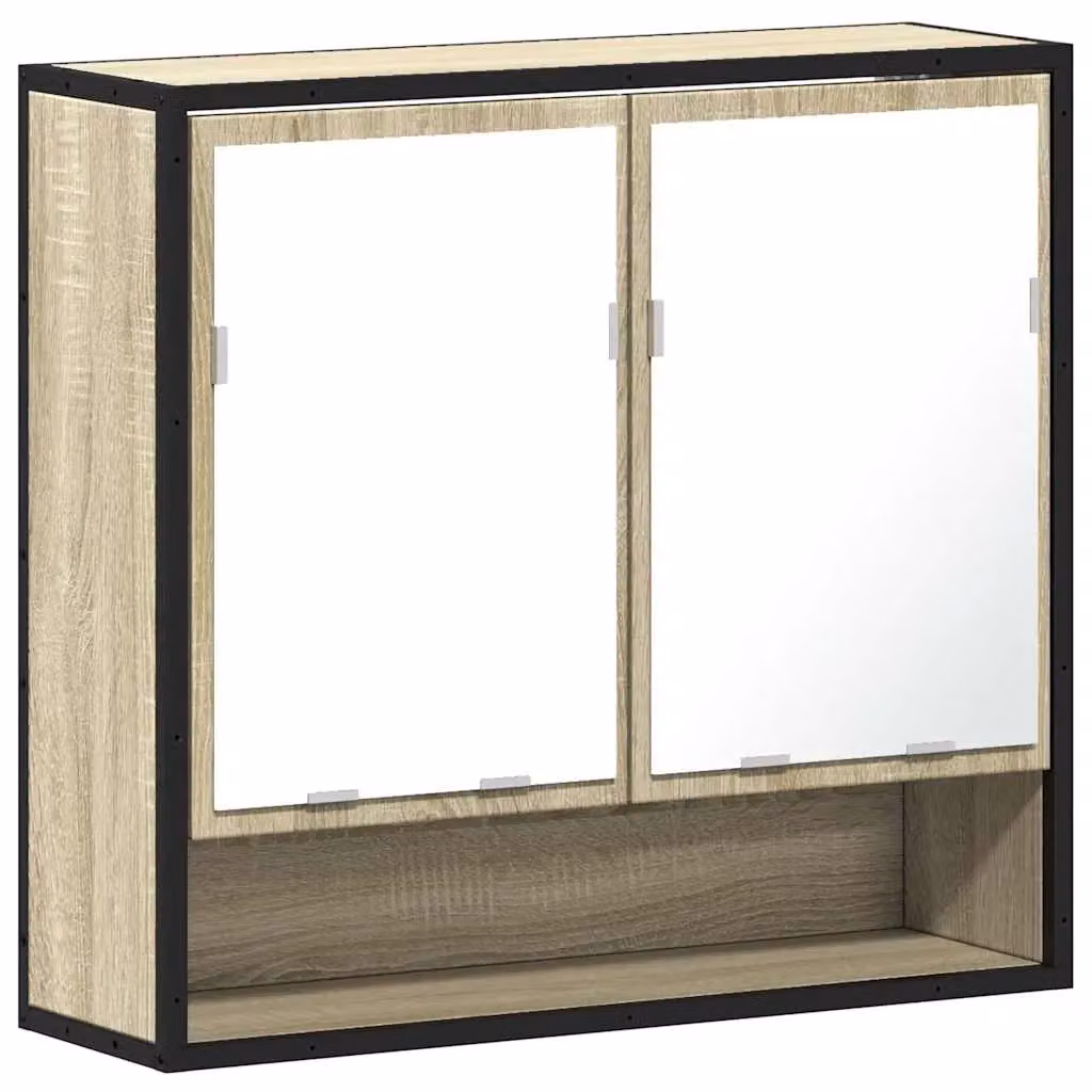 Berkfield Home Sonoma Oak Bathroom Mirror Cabinet, Brown, W: 65 cm, D: 20 cm, H: 60 cm – 2