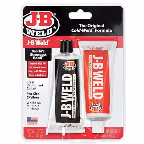 J-B Weld Original Cold-Weld Heat Resistant Epoxy, White, 2 x 148 ml – 1