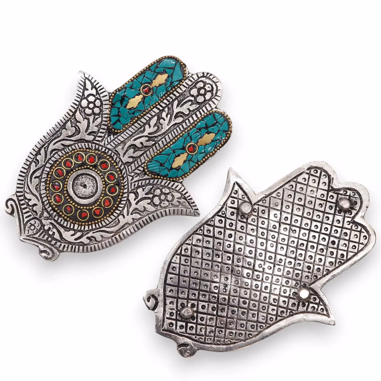 KDMD Green Small Hamsa Metal Incense Holder – 2
