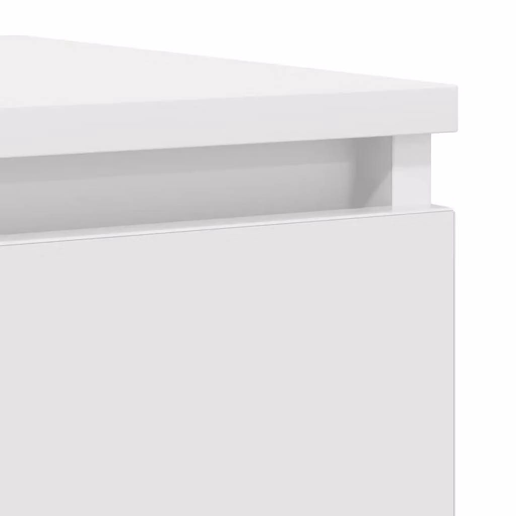 Berkfield Home White Sideboard in Engineered Wood W/D/H: 37.5 x 35 x 99 cm