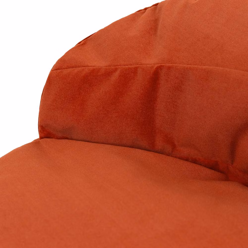 ICON Orb Accent Chair in Matt Red Velvet – 4