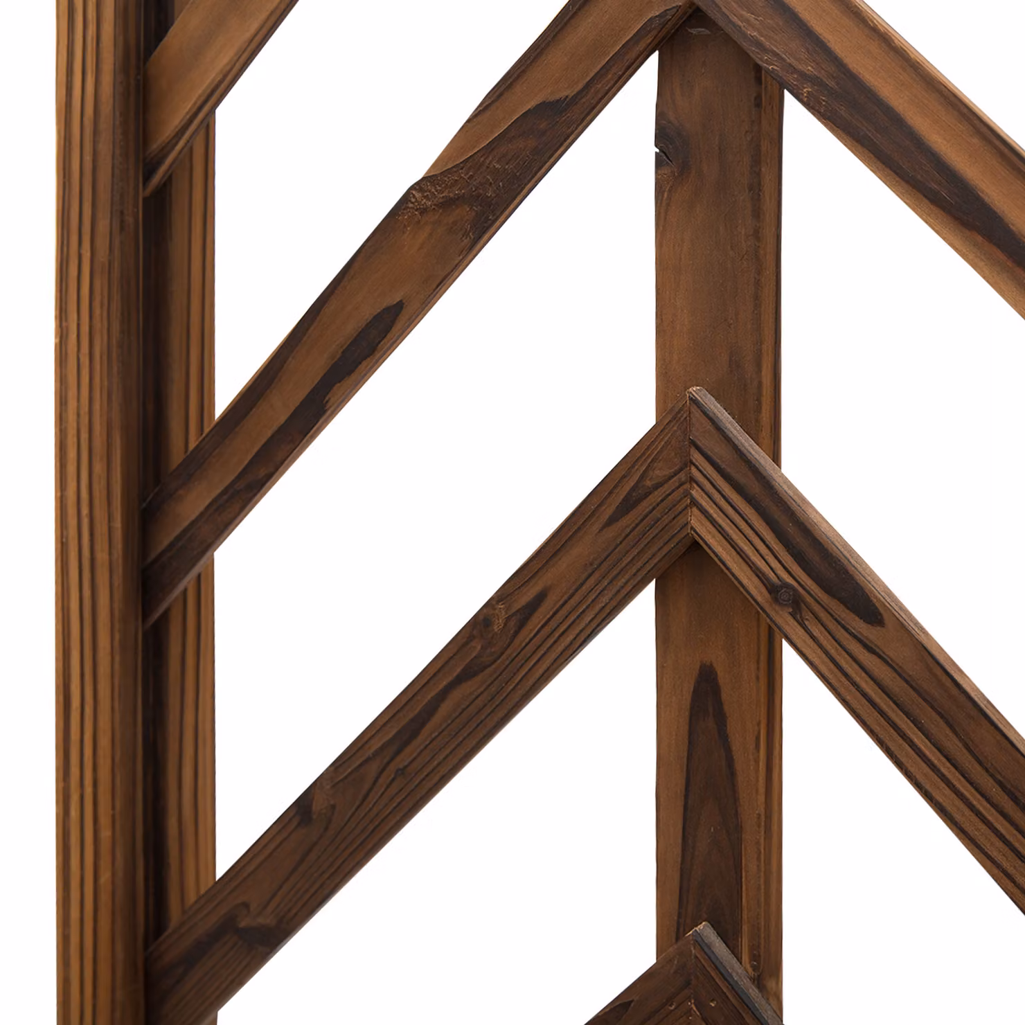 Outsunny Brown Wooden Garden Arbor with Pergola Style Roof and Trellis Support – 6