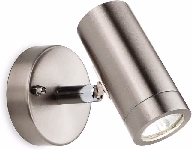 Firstlight Sprint LED Single Outdoor Wall Light Spotlight in Stainless Steel, IP44