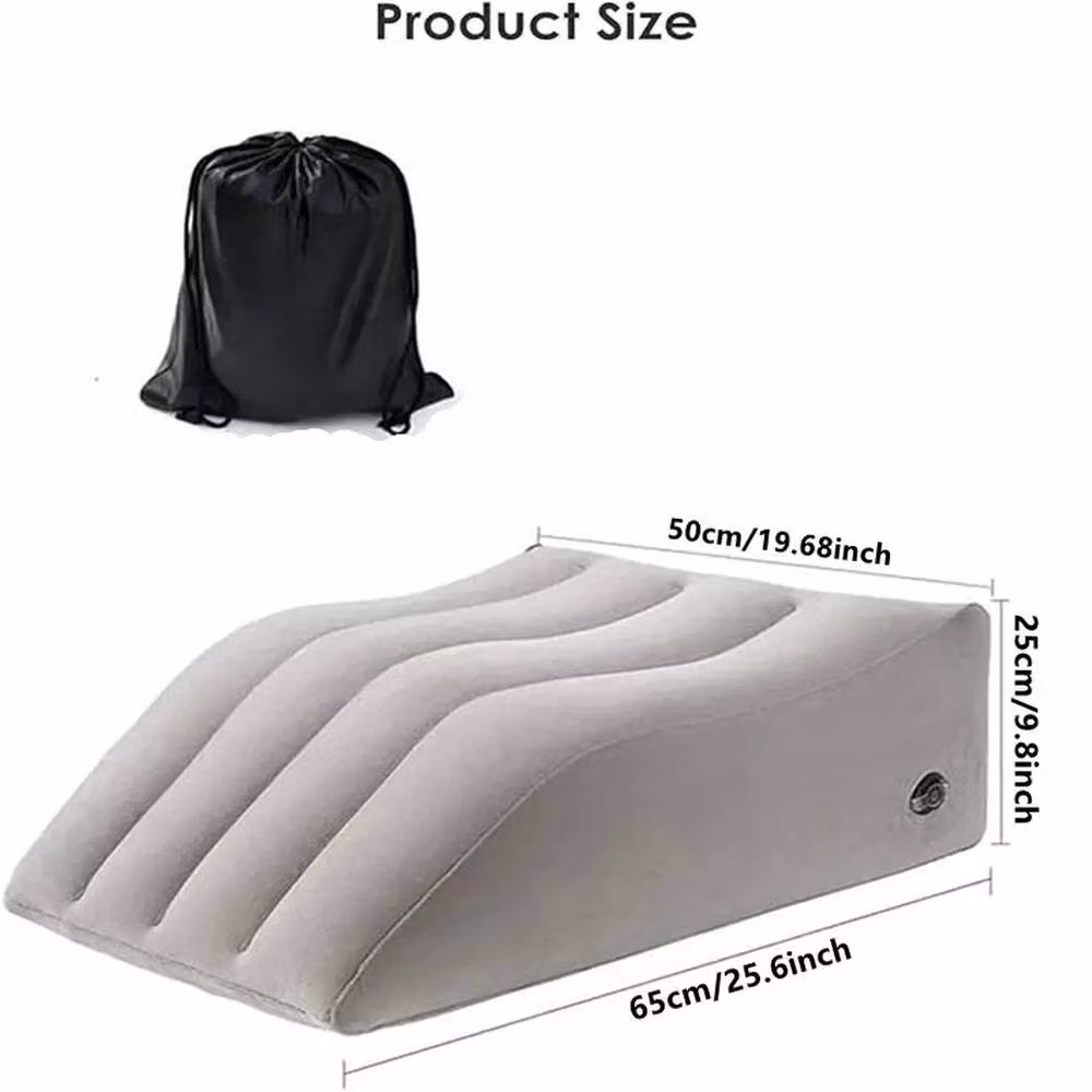 NESTLUNE Inflatable Leg Elevation Wedge Pillow in Grey – 2