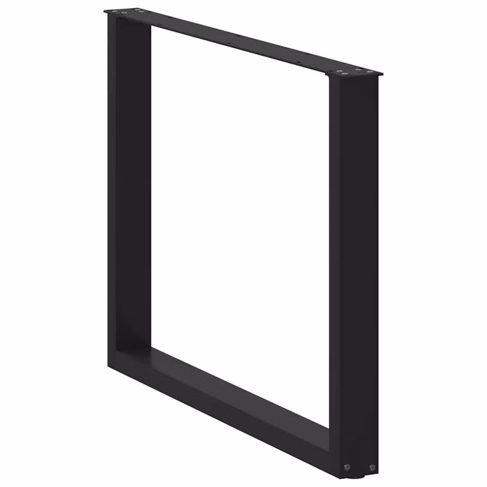 Berkfield Home Modern U-Shaped Coffee Table Legs, 2 Pieces, Black Steel, W: 100 cm, H: 72.5 cm – 2