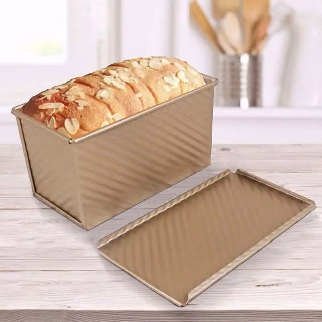 Havendro Large Non Stick Rectangular Bread Loaf Tin, Gold