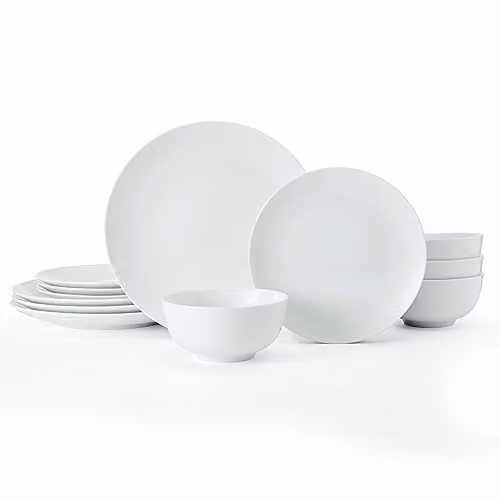 Mikasa 12 Piece White Porcelain Dinner Set – 1