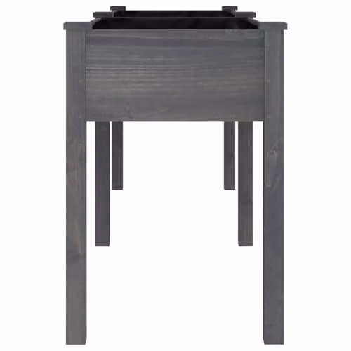 vidaXL Grey Solid Wood Fir Planter with Liner W: 203 cm, D: 53 cm, H: 76 cm – 5