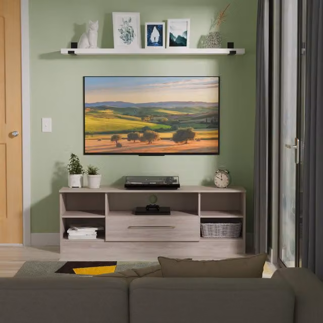 2 U Gloucester Wide 1 Drawer TV and Media Unit in Light Grey Matt – 1