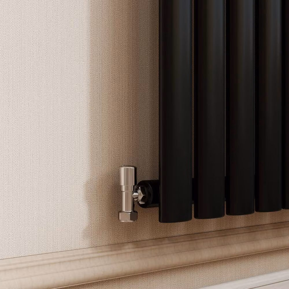 Banyetti Orva Black Horizontal Single Oval Column Radiator, W/H: 60 x 118 cm – 3