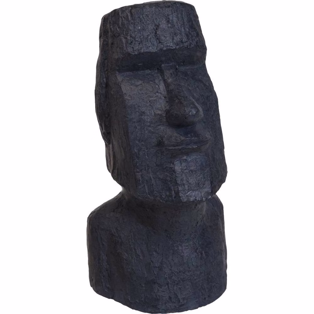 SPETLEK Moai Garden Decor Ornament in Anthracite Grey, Height: 40 cm – 4