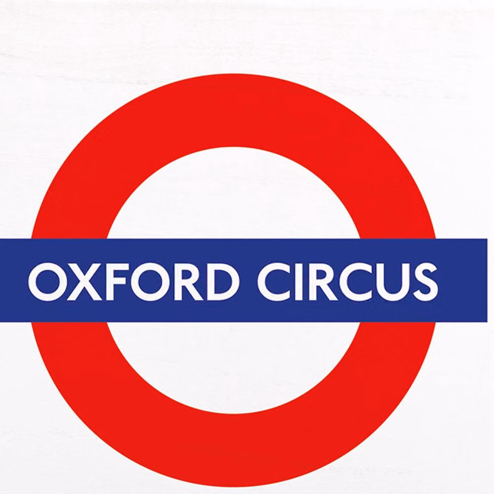 Transport for London Oxford Circus White Wooden Hanging Wall Plaque – 2