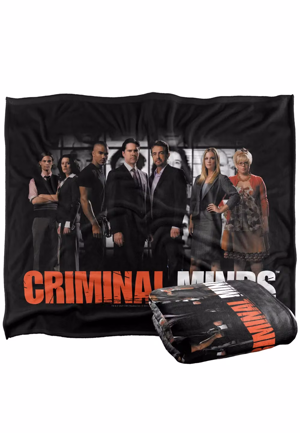 LOGOVISION Criminal Minds The Brain Trust Super Soft Silky Touch Throw Blanket, White, W/D/H: 152 x 127 cm – 7