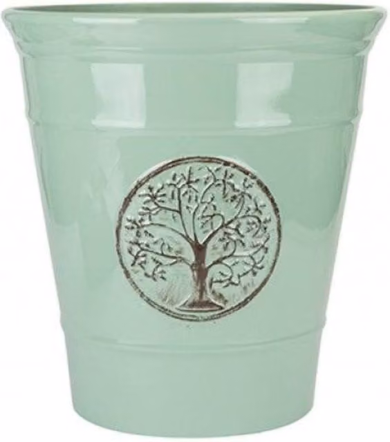KDMD Deluxe Green Plastic Planter Tub for Indoor Plants, Diameter: 30 cm