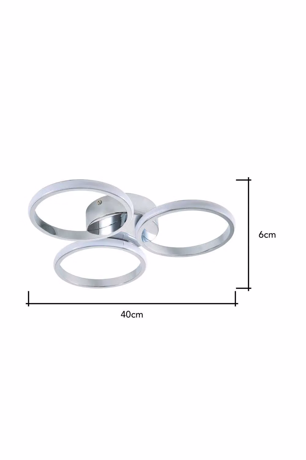 BHS Lighting Sula Modern Flush Ceiling Light in Silver and Chrome – 2