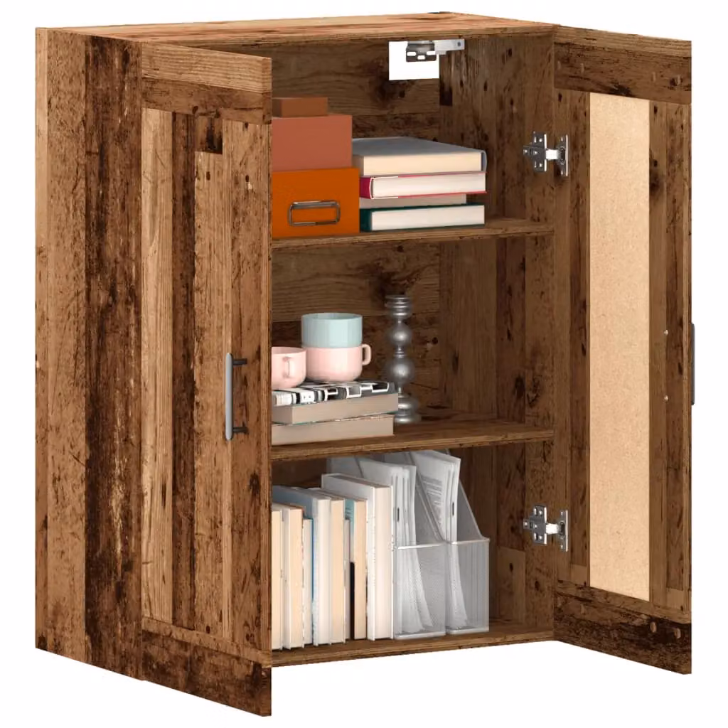 Berkfield Home Wall Mounted Cabinet in Brown Old Wood, W/D/H: 69.5 x 34 x 90 cm – 3