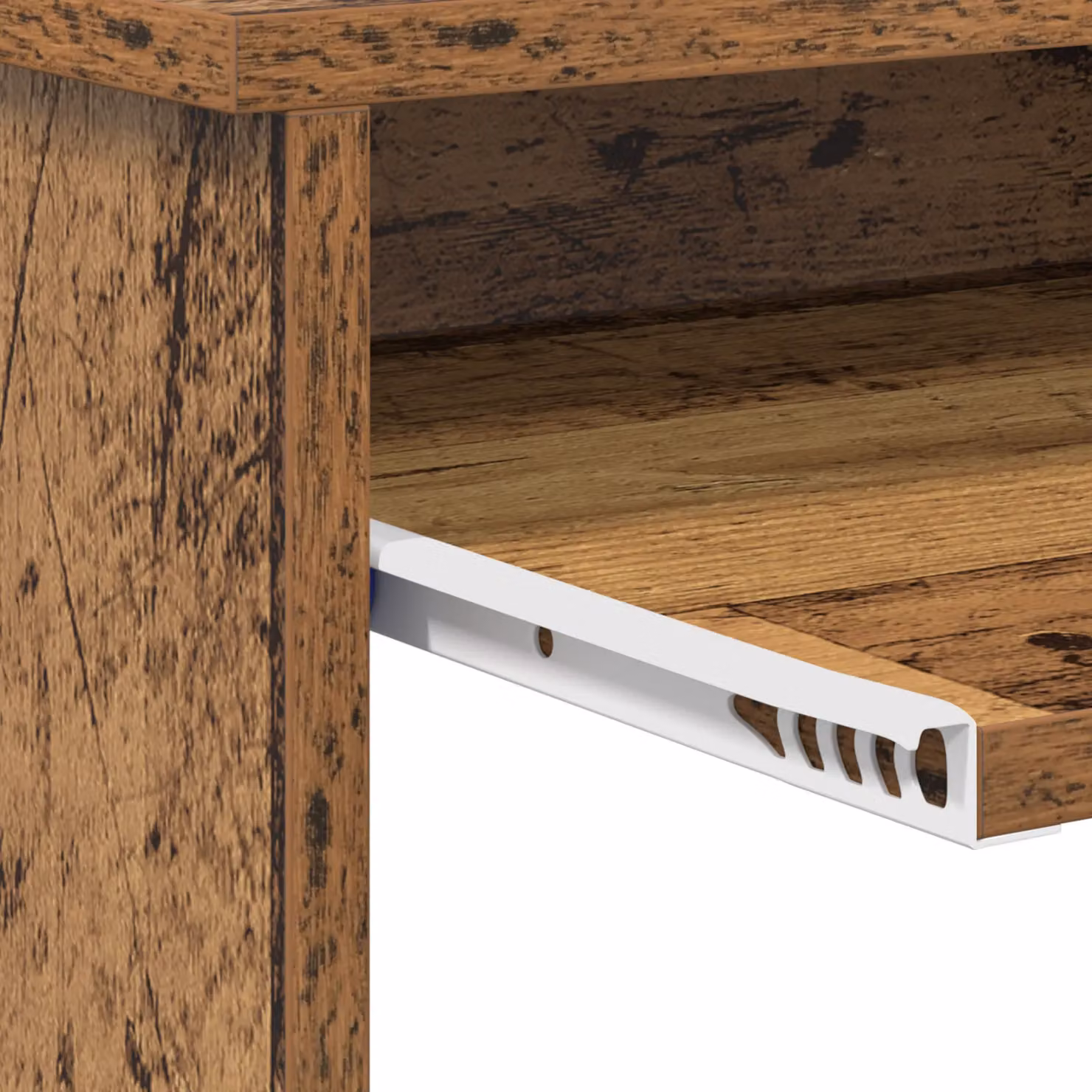 Berkfield Home Writing Desk with Storage in Old Wood Brown, W/D/H: 120.5 x 44 x 88.5 cm – 5