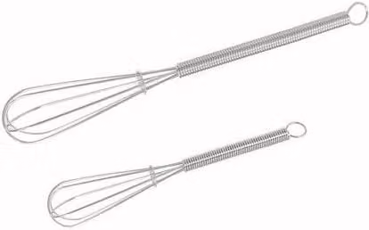 Chef Aid Stainless Steel Mini Hand Whisk Set, Pack of 2, Silver
