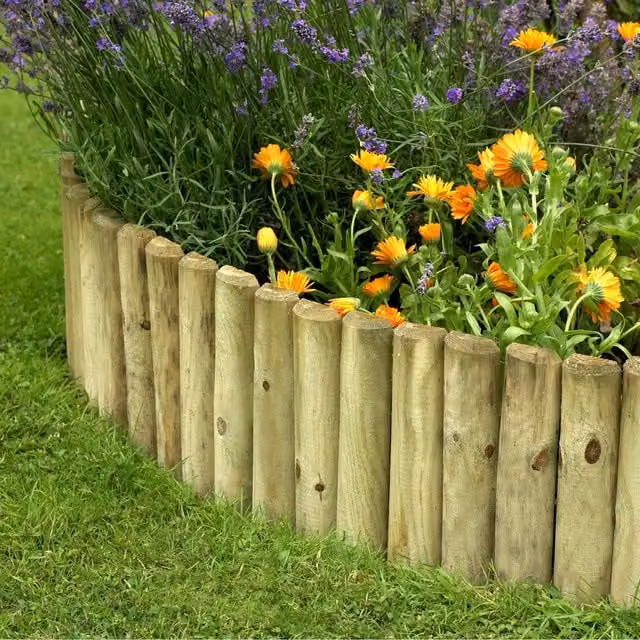Forest Brown Wood and Wire Mesh Border Roll, Width: 30 cm