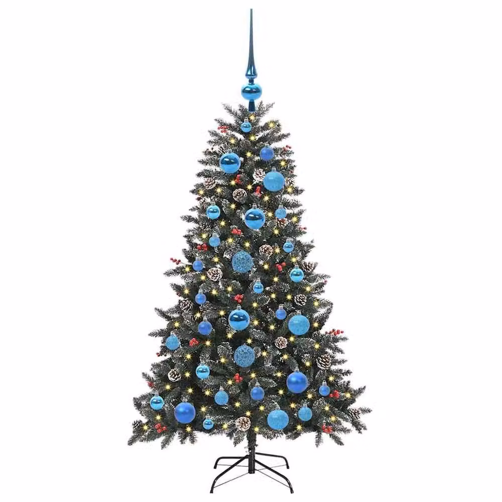 Berkfield Home Green Artificial Christmas Tree with 150 LEDs, W/D/H: 68 x 68 x 120 cm – 3