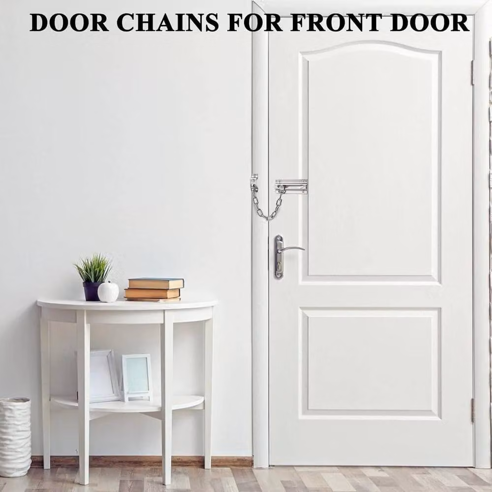 SPETLEK Strong Security Door Chain and Screws in Silver – 2