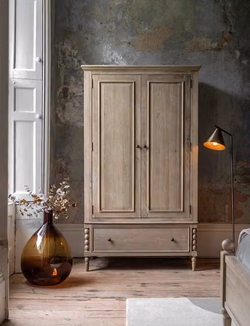Gallery Direct Artisan Double Wardrobe with 1 Drawer in Natural Oak and Pine Finish