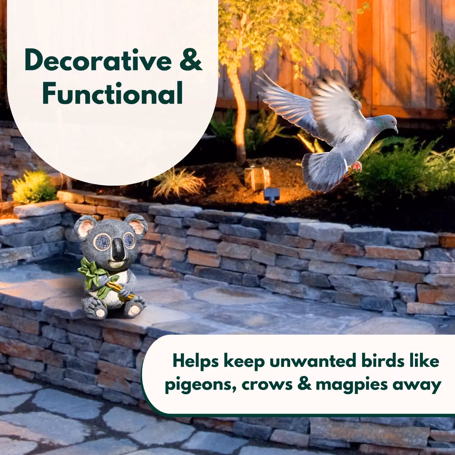 Marco Paul Solar LED Blinkin Koala Garden Ornament in Grey – 5