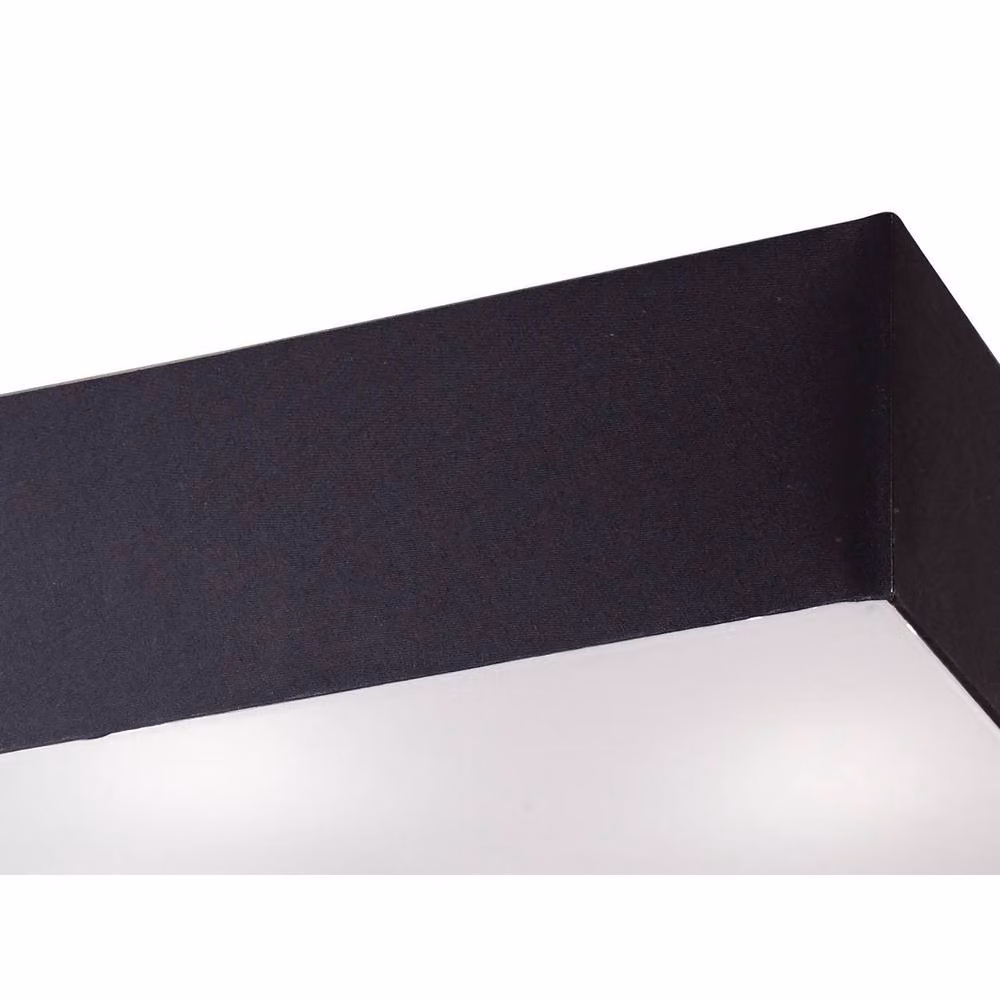 Netlighting Akira Square Flush Ceiling Light with 4 Black Glass Shades and Chrome Metal Finish – 3