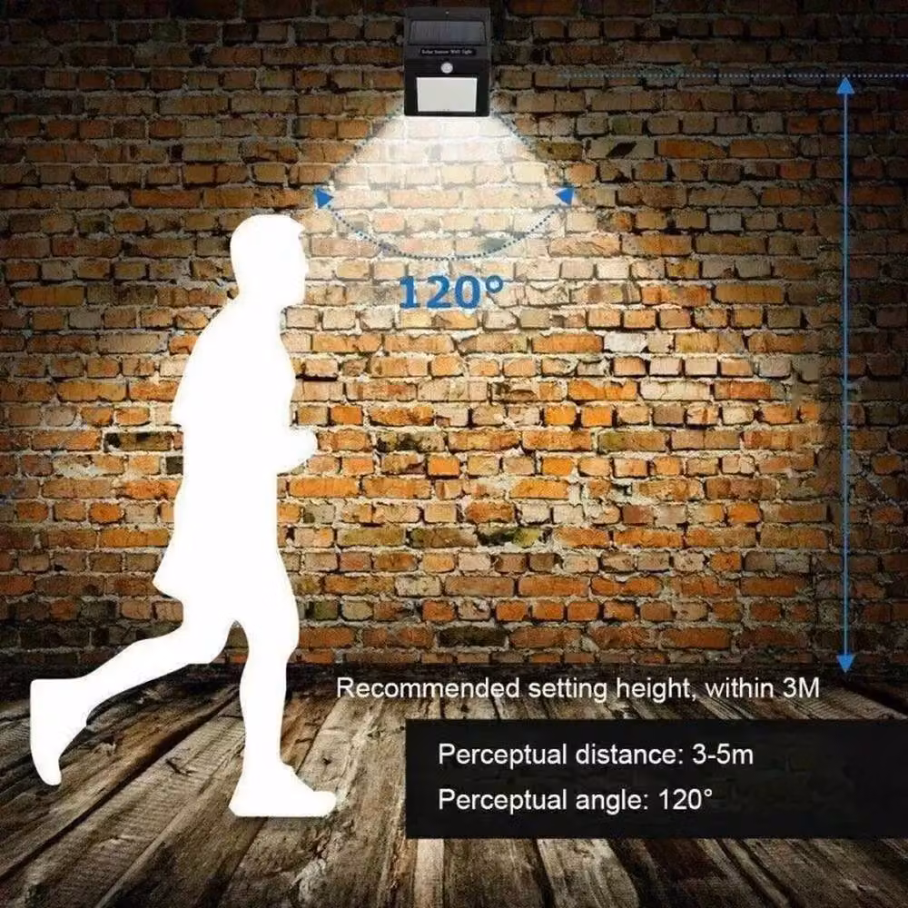 FLAVORA 4 Pack Solar LED Motion Sensor Outdoor Garden Security Wall Lamps in Black – 6