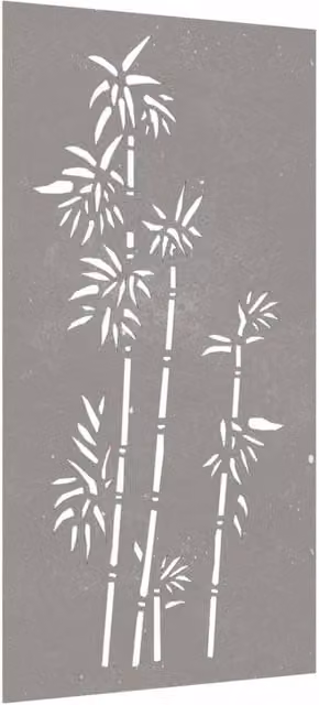 Berkfield Home Brown Floral Corten Steel Garden Wall Decoration, W: 105 cm, H: 55 cm – 1