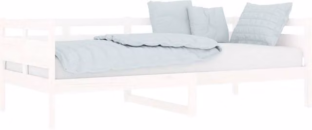 Berkfield Home Beautiful Day Bed in White Solid Wood Pine, W/D/H: 200 x 90 x 66 cm – 1