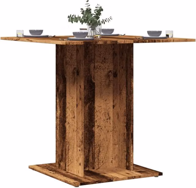 Berkfield Home Square Dining Table in Brown, W/D/H: 80 x 80 x 75 cm – 1