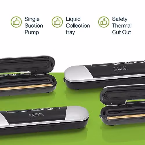 LAICA Food Vacuum Sealer Machine VT3205 with Cutter and Pulse Function in Black – 3