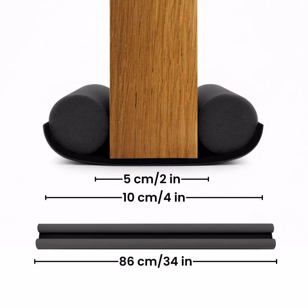 Volila Double Sided Non-Adhesive Door Bottom Draught Excluder, Black – 2
